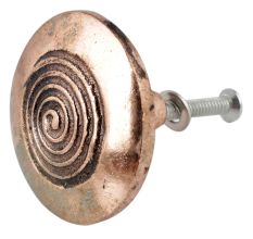 Round Spiral Antique Copper Aluminium Cabinet Knob